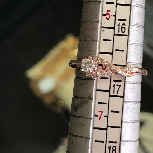 14k Rose Gold Diamond Wedding Set Jared 3/4ct - Picture 8 of 8